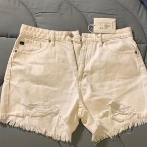 KanCan high rise white shorts